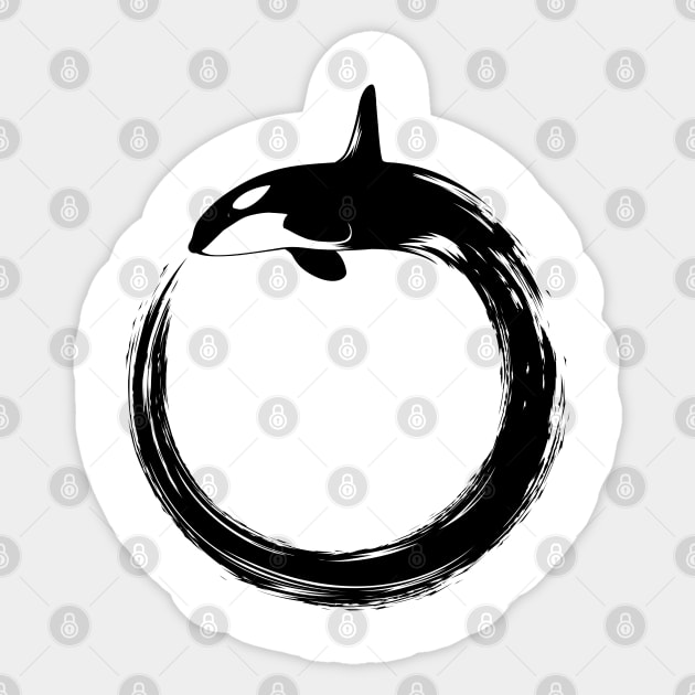 Circle killer Whale Sticker by albertocubatas